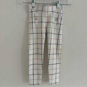 Janie and‎ Jack Plaid Button Ponte Legging Pants Size: 5